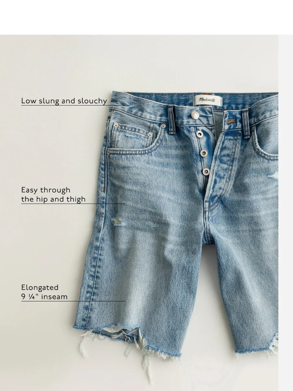 Madewell The Essex Long Baggy Short 24